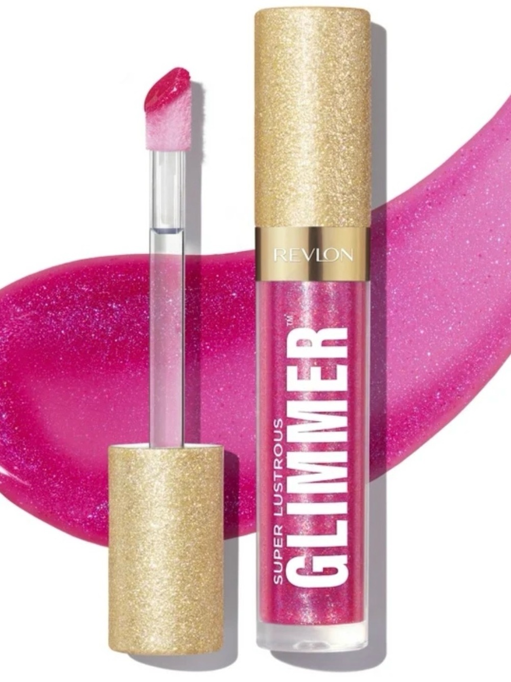 Revlon Super Lustrous Glimmer Lip Gloss — Shimmering Hot Pink